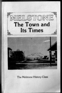 Cover of 1972 "Melstone: The Town and Its Times" book compiled by the Melstone School History Class.